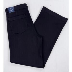 J Crew Factory All Day Stretch High Rise Trouser Jean Women's 29 Black Wide Leg